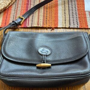 Vintage Dooney and Bourne Black Leather Crossbody Bag for Nordstrom